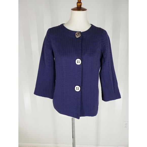 CHICO'S Women's Navy Blue Lightweight Jacket Sz S - Picture 1 of 11